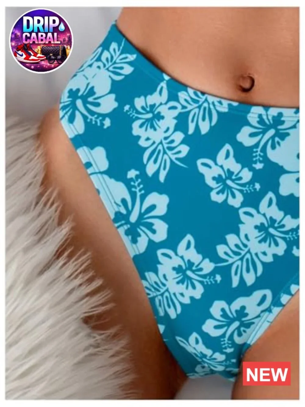 Women's Floral Halter Neck Tankini Two Piece Bathing Swimsuit Set